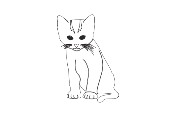 Animal Cat Icon Outline Review for Embroidery Projects