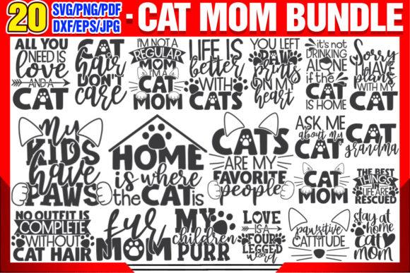 Bundle 20 Cat Mom Embroidery Design Review