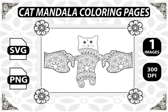 Cat Coloring Page for Adults Kids