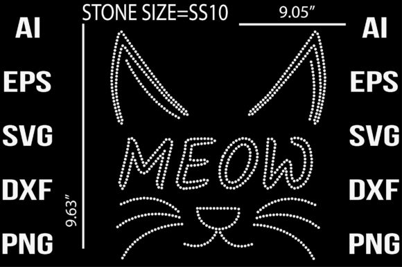 Cat Love Rhinestone Templates Design Review