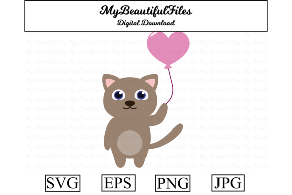 Cat with Heart Balloon - Valentine's Day Embroidery Design Review