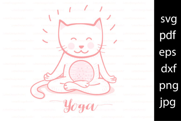 Cute Doodle Cat in Yoga Pose Embroidery Review
