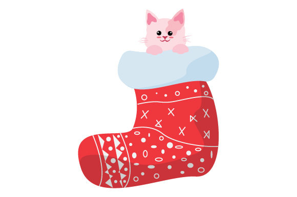 Kawaii-style Christmas Cat Embroidery Design Review